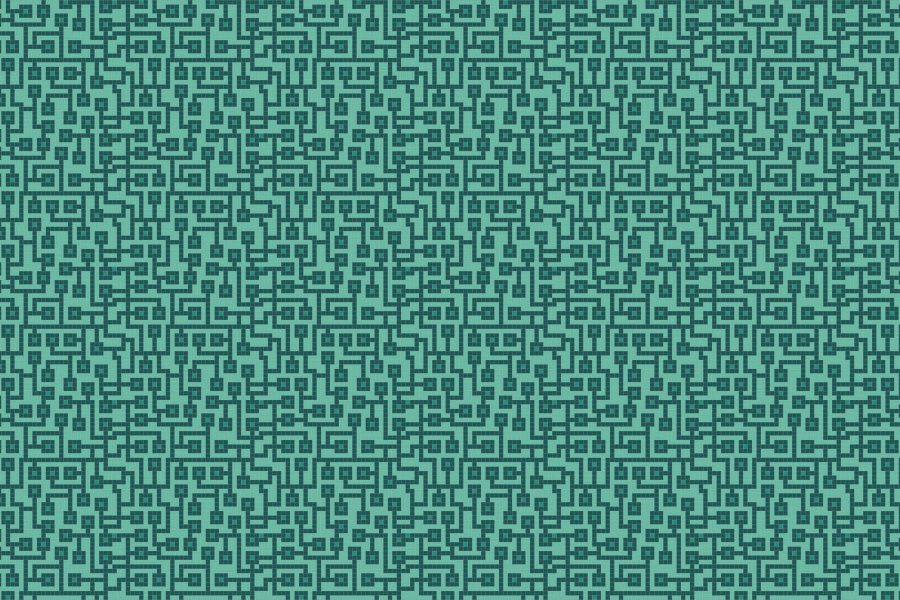 Circuitry Digital Turquoise Tile Pattern