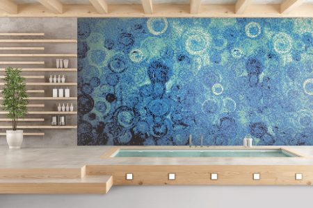 A  Blue  Effervescenceabstract Mosaic By Artaic
